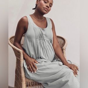 Legoe Heritage maxi dress in powder pink MATERNITY